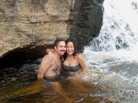 dave and leenie in sabino waterfall